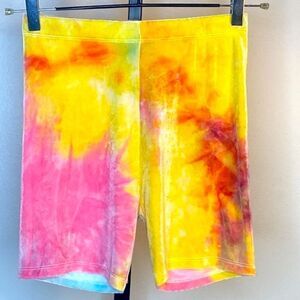 NEW…Multi-colored tie dye biker shorts size S (small) from Forever21